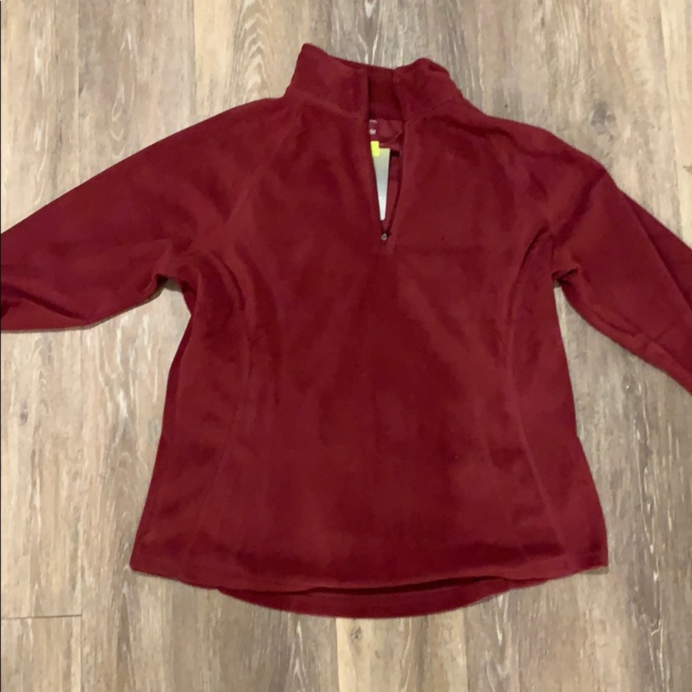 Dark pink fleece jacket